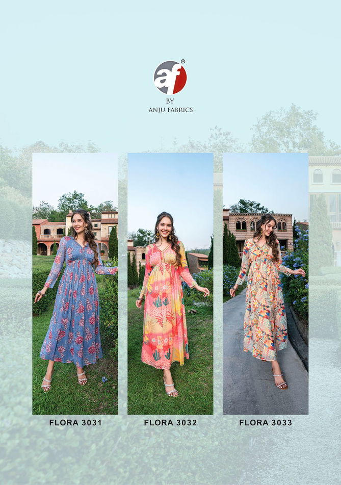 Af Flora Vol 2 By Anju Party Wear Kurtis Catalog